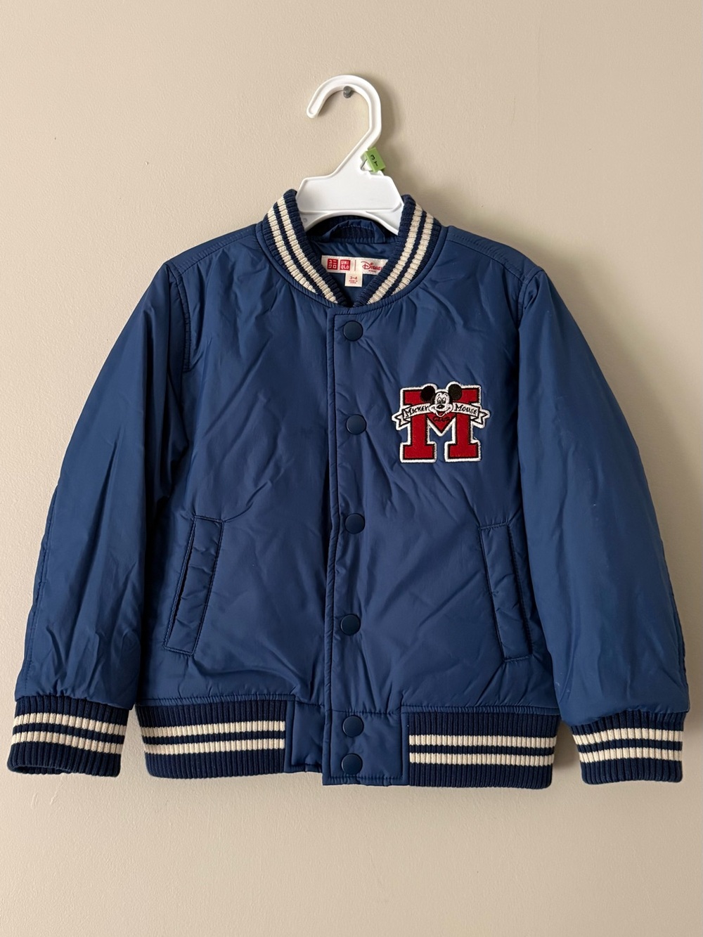 Disney Mickey Mouse Kids Bomber Jacket with Red 'M' Patch